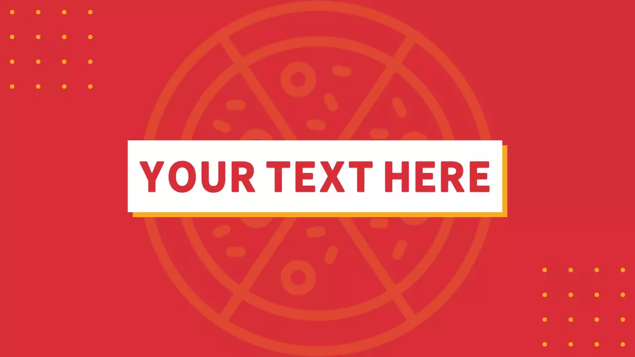 Fun Pizza-Themed Red Background YouTube Channel Banner Template