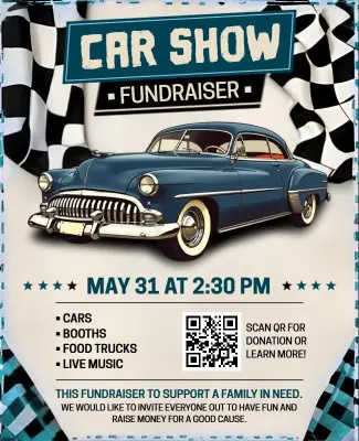 Fundraiser Car Show Event Flyer Template