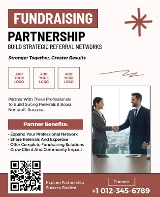Fundraising Partnership Network Event Flyer Template