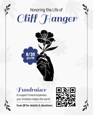 Funeral Expense Support Fundraiser Flyer Template