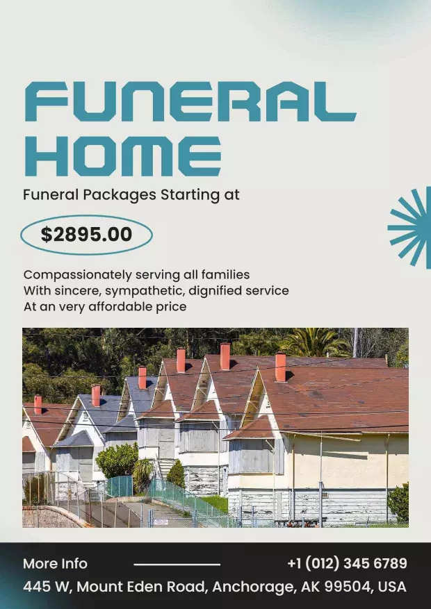 Funeral Home Service Packages A4 Flyer Template
