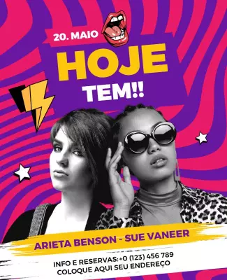 Funky may music event flyer template