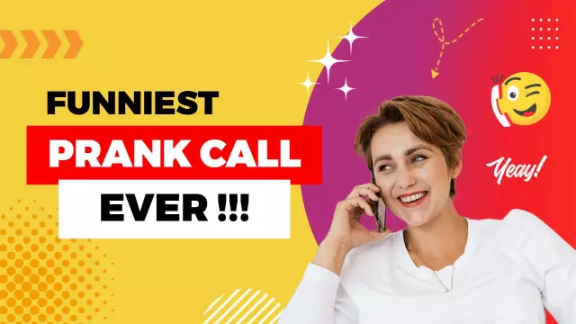 Funny Prank Call Reaction YouTube Thumbnail Template