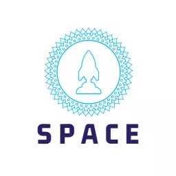Futuristic Blue Rocket Design Representing Space Exploration Logo Template