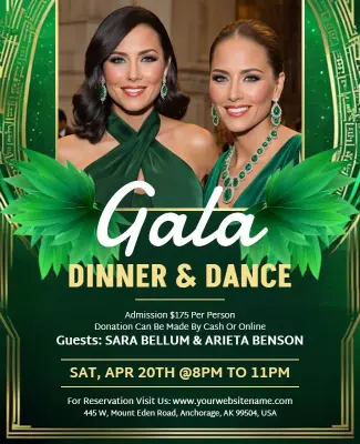 Gala Dinner and Dance Event Flyer Template