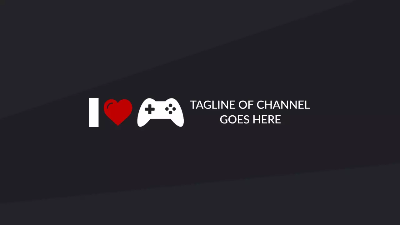 Gaming Love Theme with Dark Background YouTube Banner Template