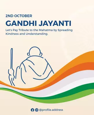 Gandhi Jayanti Celebration Tribute Flyer Template