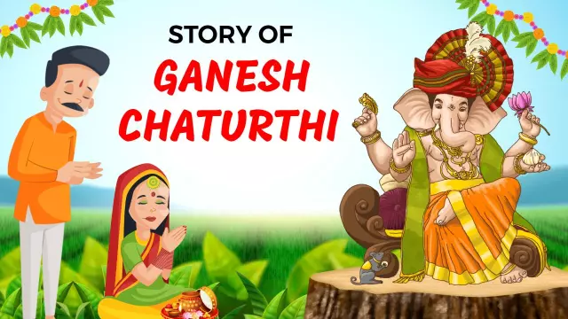 Ganesh Chaturthi Celebration Storytelling Holiday YouTube Thumbnail Template