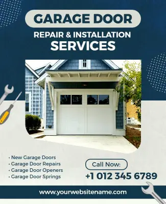 Garage Door Installation and Repair Services Flyer Template