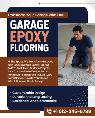 Garage Epoxy Flooring Service Flyer Template