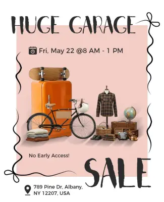 Garage Sale Event Poster Template