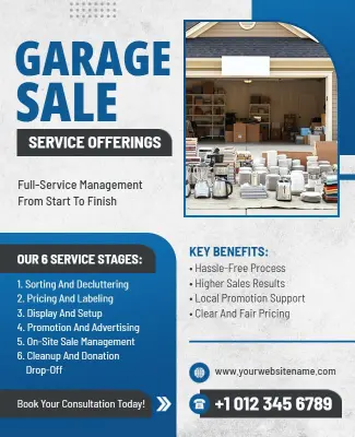 Garage Sale Service Offerings Flyer Template
