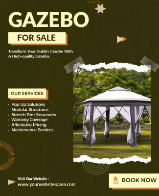 Gazebo Sale and Services Promotion Flyer Template