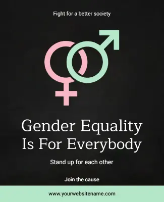 Gender Equality Advocacy Awareness Poster Template