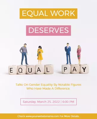 Colorful Gender Equality Discussion Event Flyer Template