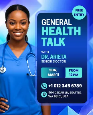 General Health Talk Event Poster Template