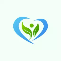 Gentle Blue and Green Heart Design for Healthcare Services Logo Template