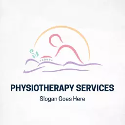 Gentle Colorful Waves Representing Professional Physiotherapy Logo Template