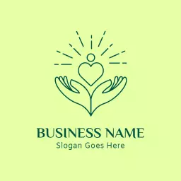 Gentle Green Design Representing Non Profit Community Support Logo Template