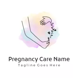 Gentle Pastel Watercolor Design for Pregnancy Care Logo Template