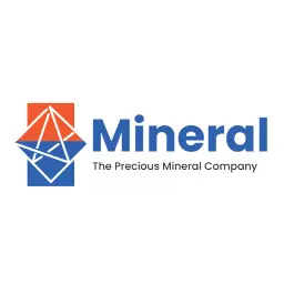 Geometric Blue and Orange Mineral Company Logo Template