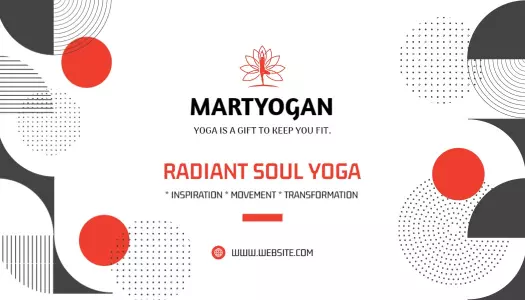 Geometric Modern Wellness Yoga Inspiration Business Card Template