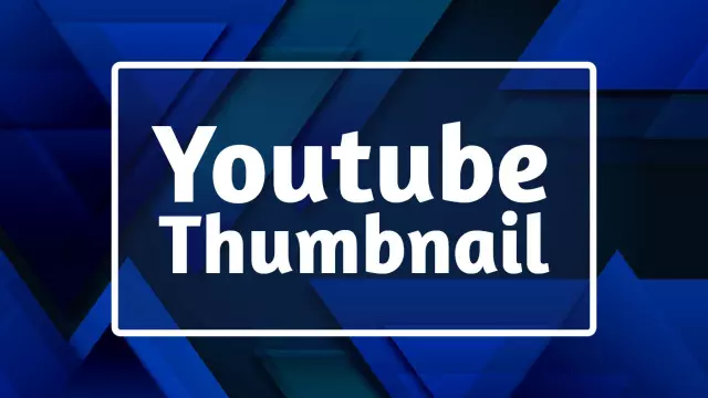 Geometric Shapes Blue Abstract YouTube Thumbnail Template