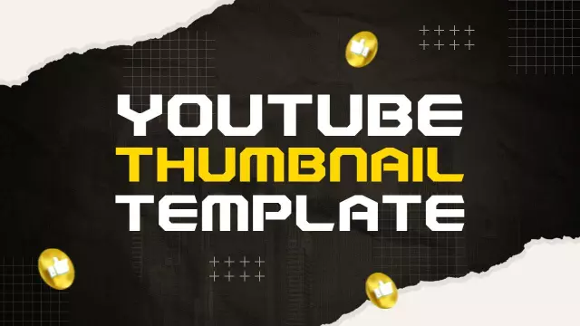 Geometric Shapes Dark Modern Abstract YouTube Thumbnail Template