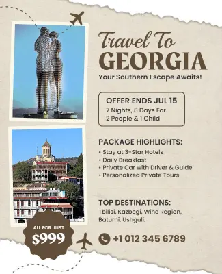 Georgia Tourism Highlights Flyer Template