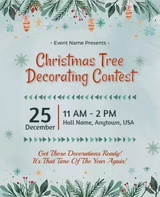 Geyser and Tiara Christmas Flyer Template