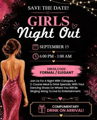 Girls Night Out Event Flyer Template