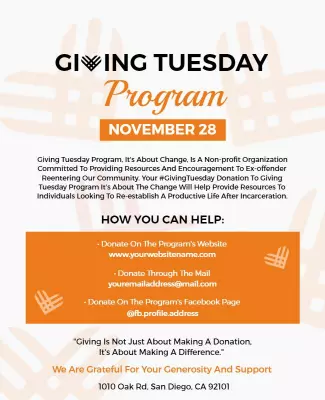 Giving Tuesday Charity Program Flyer Template