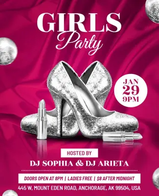 Glamorous Girls Night Out Party Flyer Template