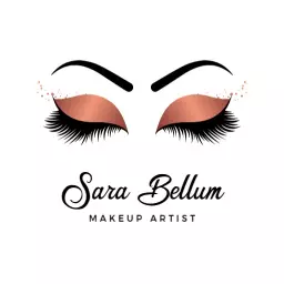 Glamorous Rose Gold Eyelash Design for Makeup Logo Template
