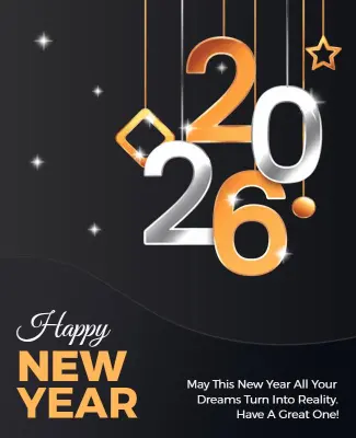 Gleaming Silver and Gold New Year Celebration Flyer Template