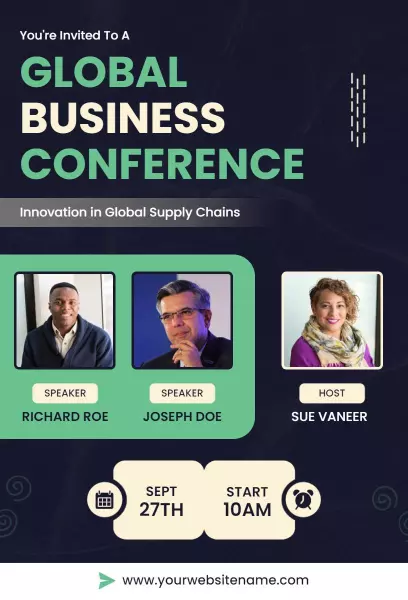 Global Business Innovation Supply Chains Conference Invitation Template