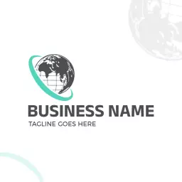 Global Connectivity Emphasizing Network Solutions Logo Template