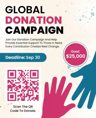 Global Donation Campaign Fundraising Flyer Template