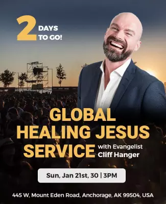 Inspirational Healing Jesus Service Event Flyer Template