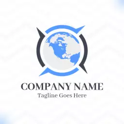 Global Interaction Design Featuring Earth Theme Elements Logo Template