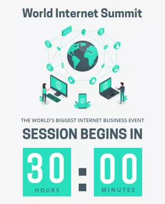 Global Internet Summit Countdown Event Flyer Template