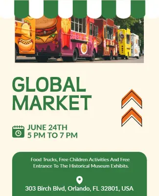 Global Market Event Flyer Template