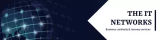 Global Network Theme for IT Recovery Services LinkedIn Banner Template
