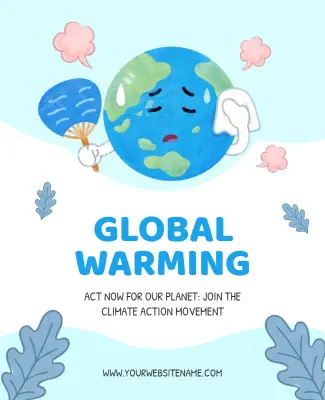 Global Warming Awareness Campaign Poster Template