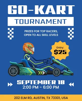 Go Kart Racing Tournament Event Flyer Template