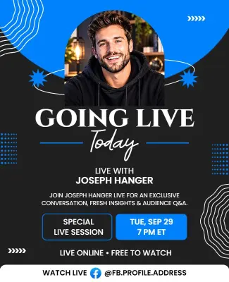 Going Live Today Event Promotion Flyer Template