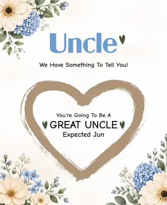 Going to Be an Uncle Announcement Poster Template