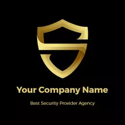 Golden Shield Design for Reliable Security Provider Logo Template