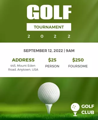 Golf Club Tournament Event Flyer Template