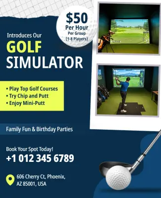 Golf Simulator Experience Flyer Template